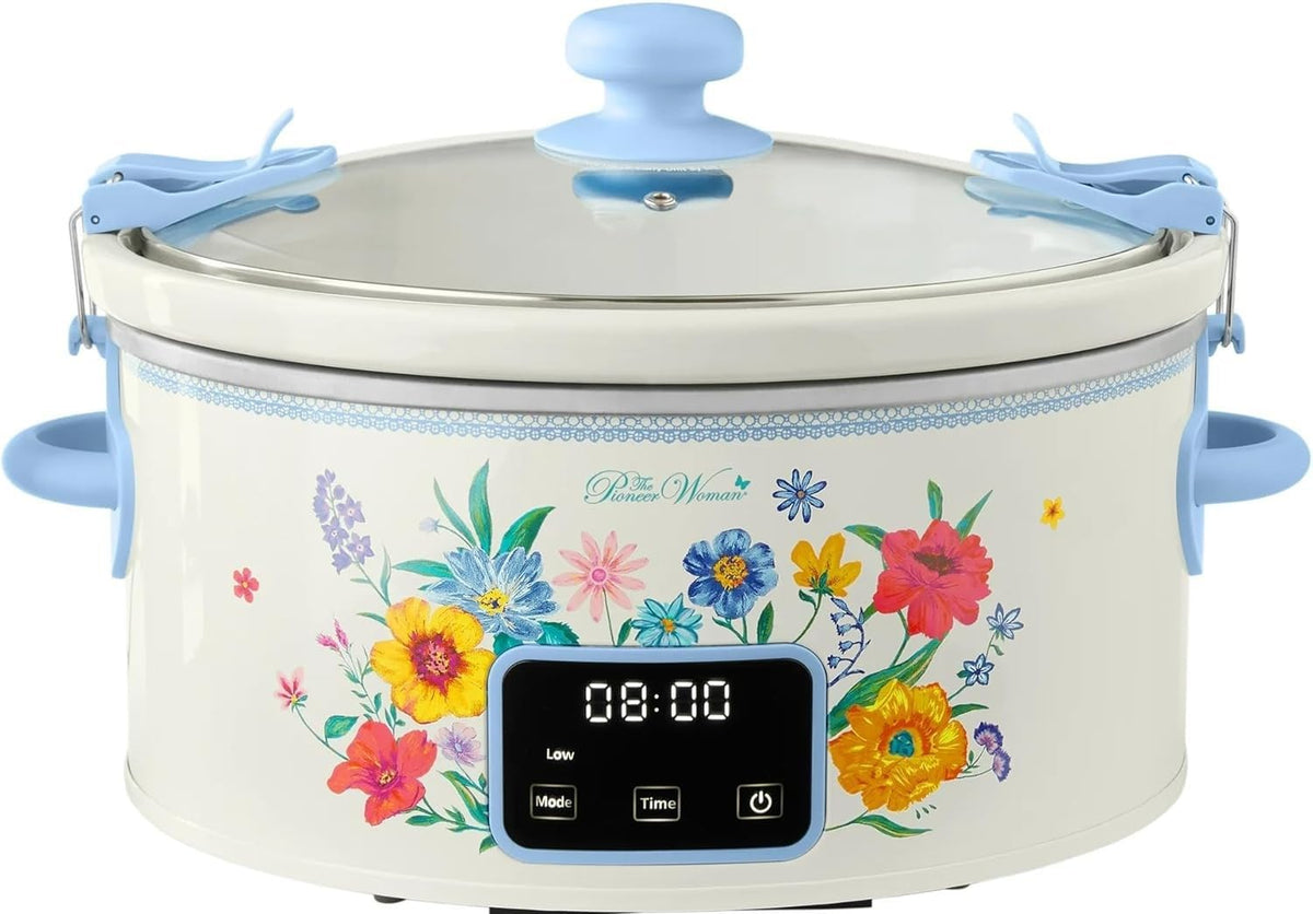 The Pioneers Woman slow cooker 6 Qt with Brilliant Blooms design