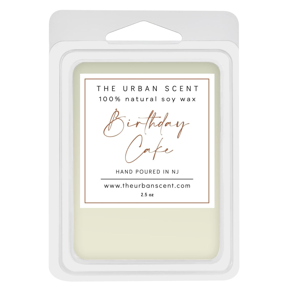 The Urban Scent Birthday Cake Wax Melts 2.5 oz clamshell with 6 cubes
