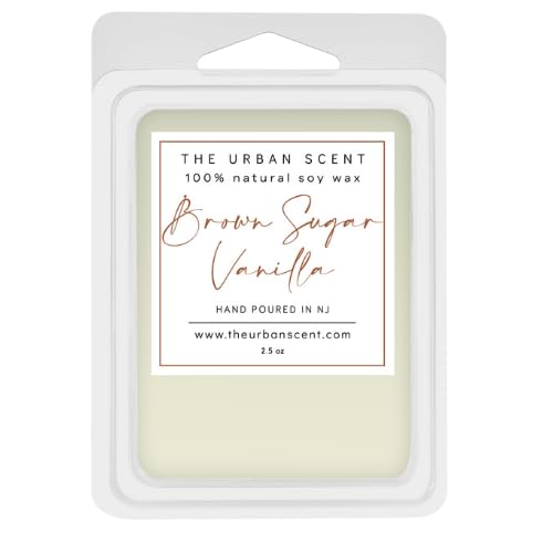 The Urban Scent brown sugar vanilla wax melts 2.5 oz in a 6 cube clamshell