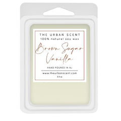 The Urban Scent brown sugar vanilla wax melts 2.5 oz in a 6 cube clamshell