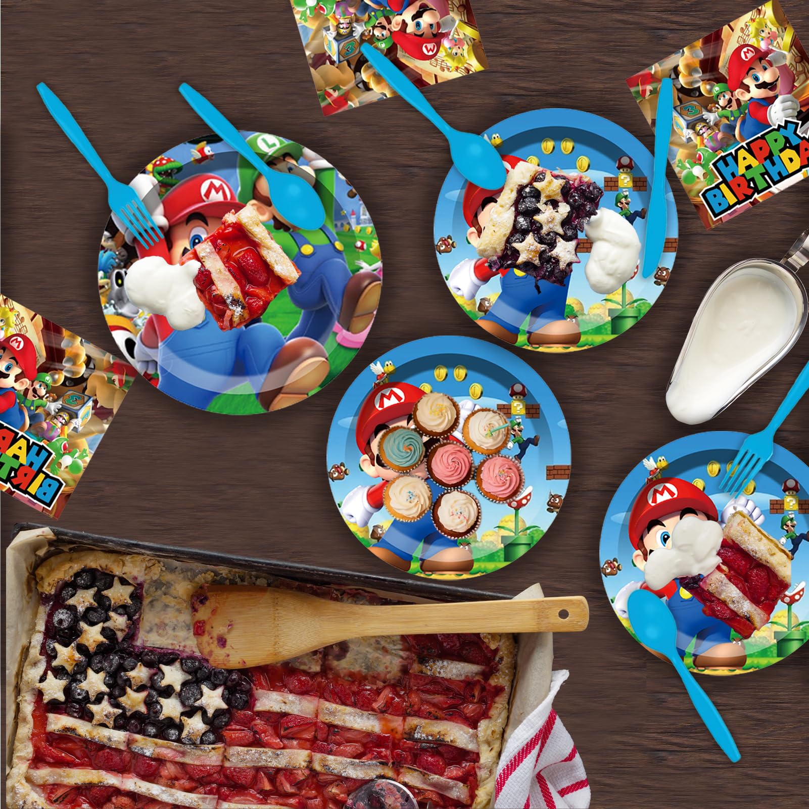 themed children's party tableware set