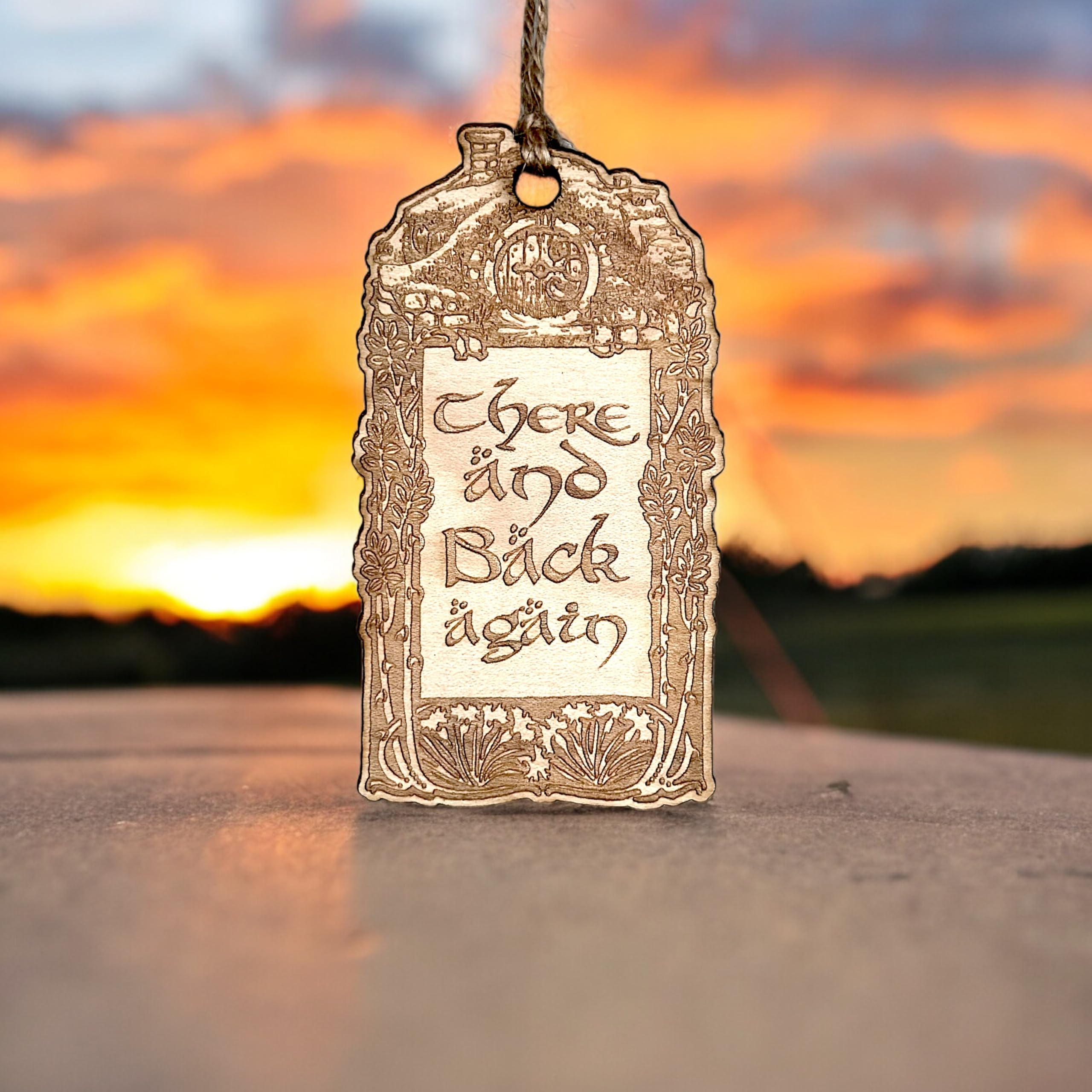 Ornament There and Back Again 2x4in Raw Wood Made in USA