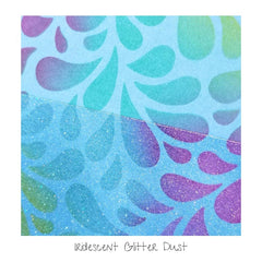 Close up of Glitter Dust Ultra Fine Glitter Spray label