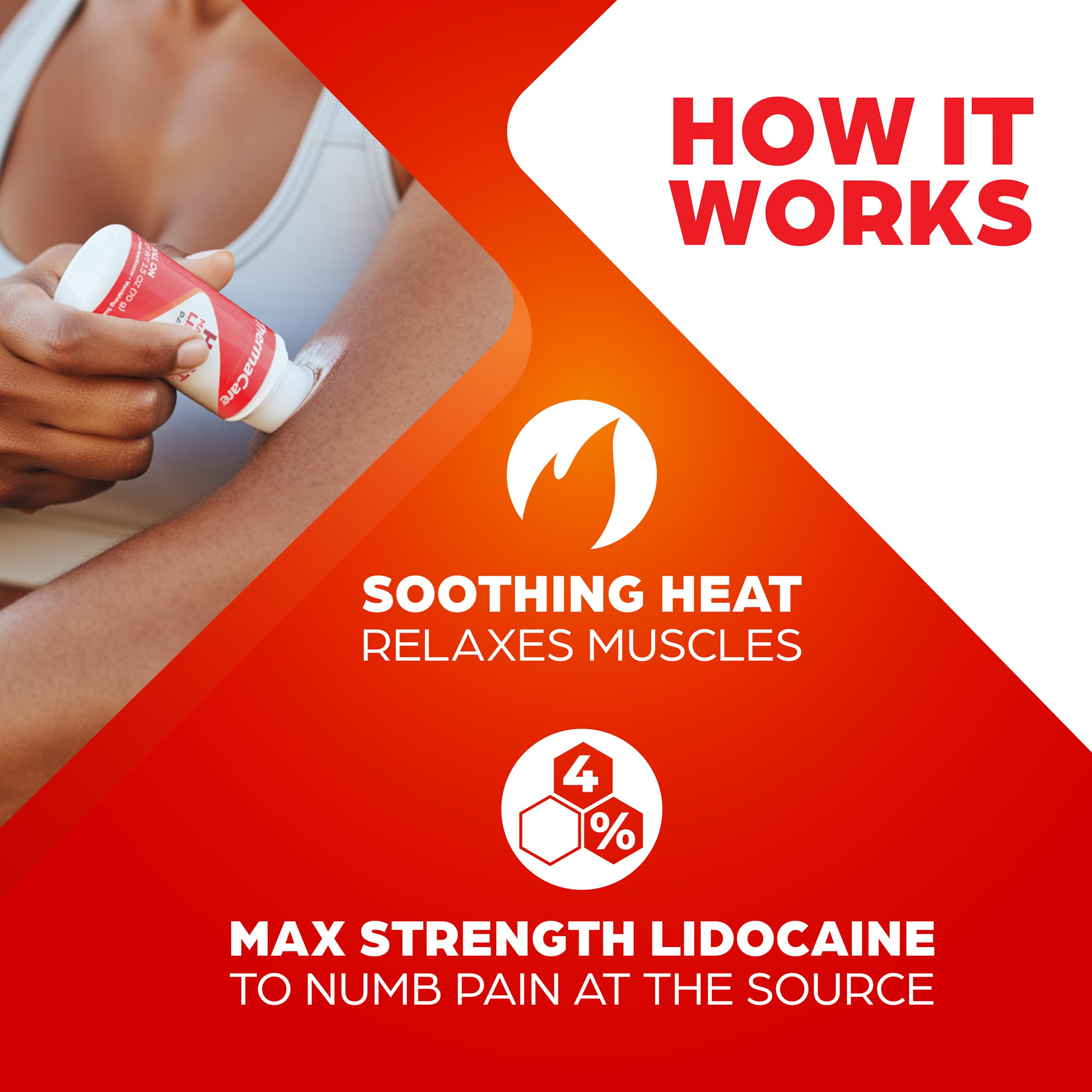 Roll-on application without mess for relief