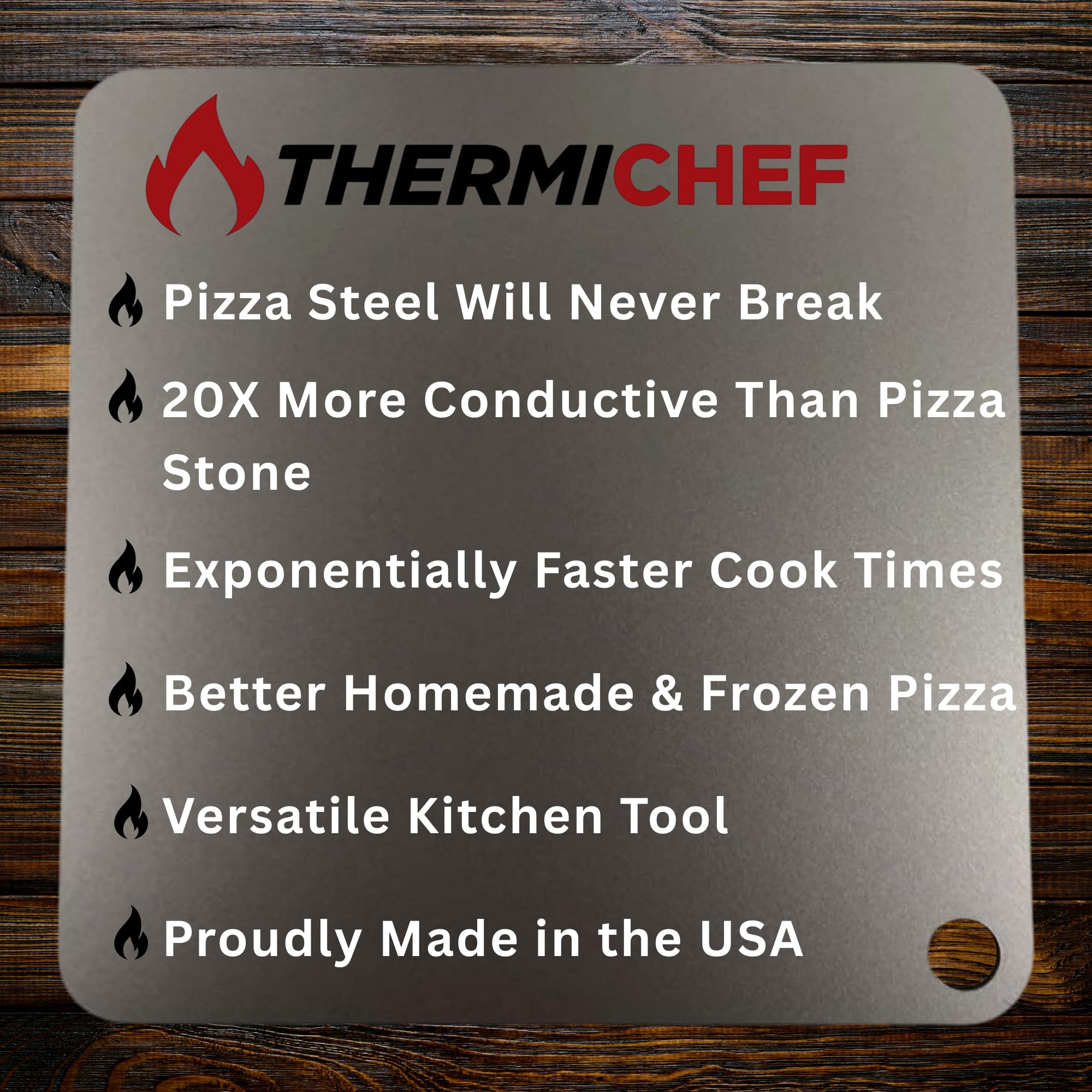 Easy to clean after seasoning ThermiChef pizza steel