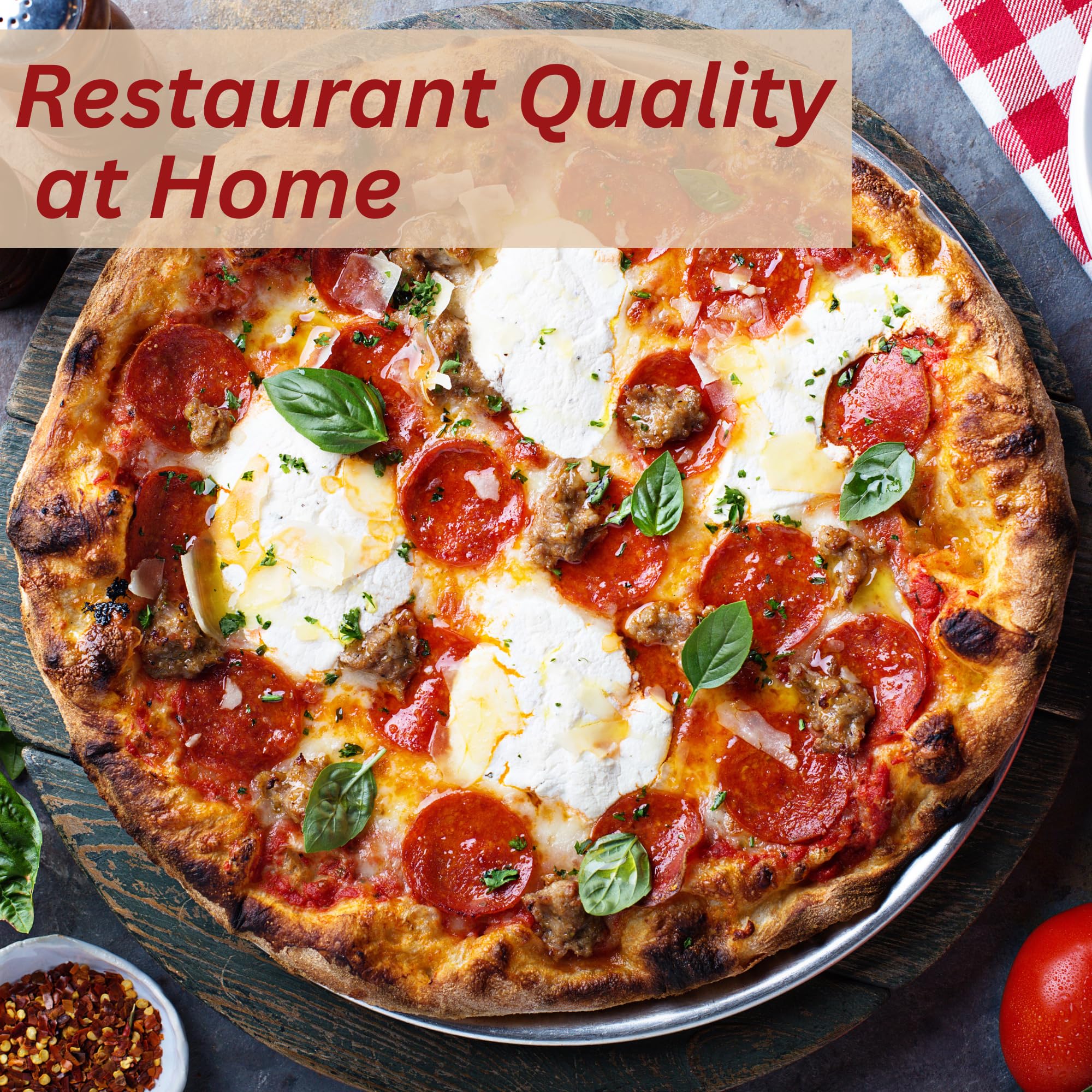 Versatile ThermiChef pizza steel for crusts breads vegetables