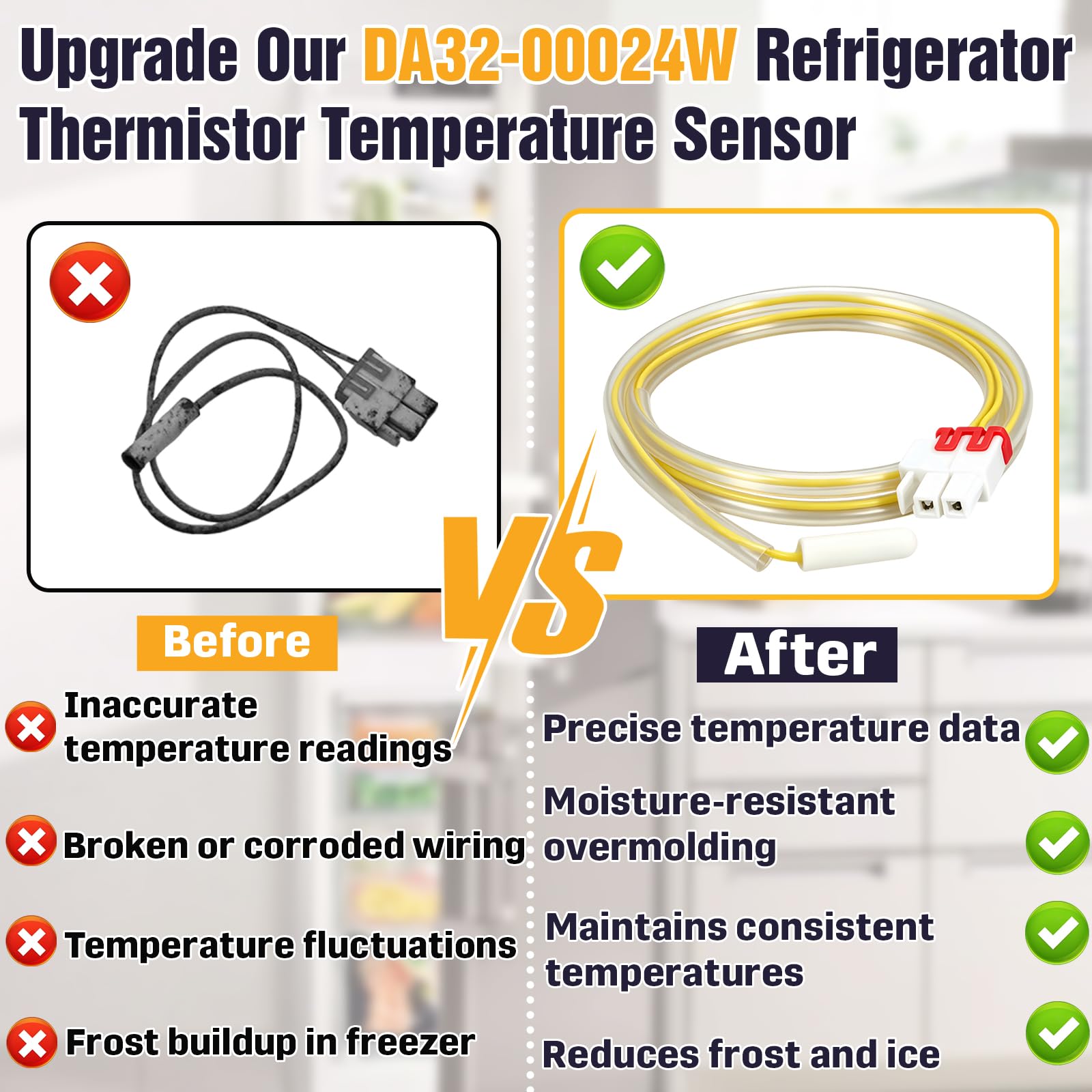 Thermistor DA32-00024W for Samsung refrigerator installation