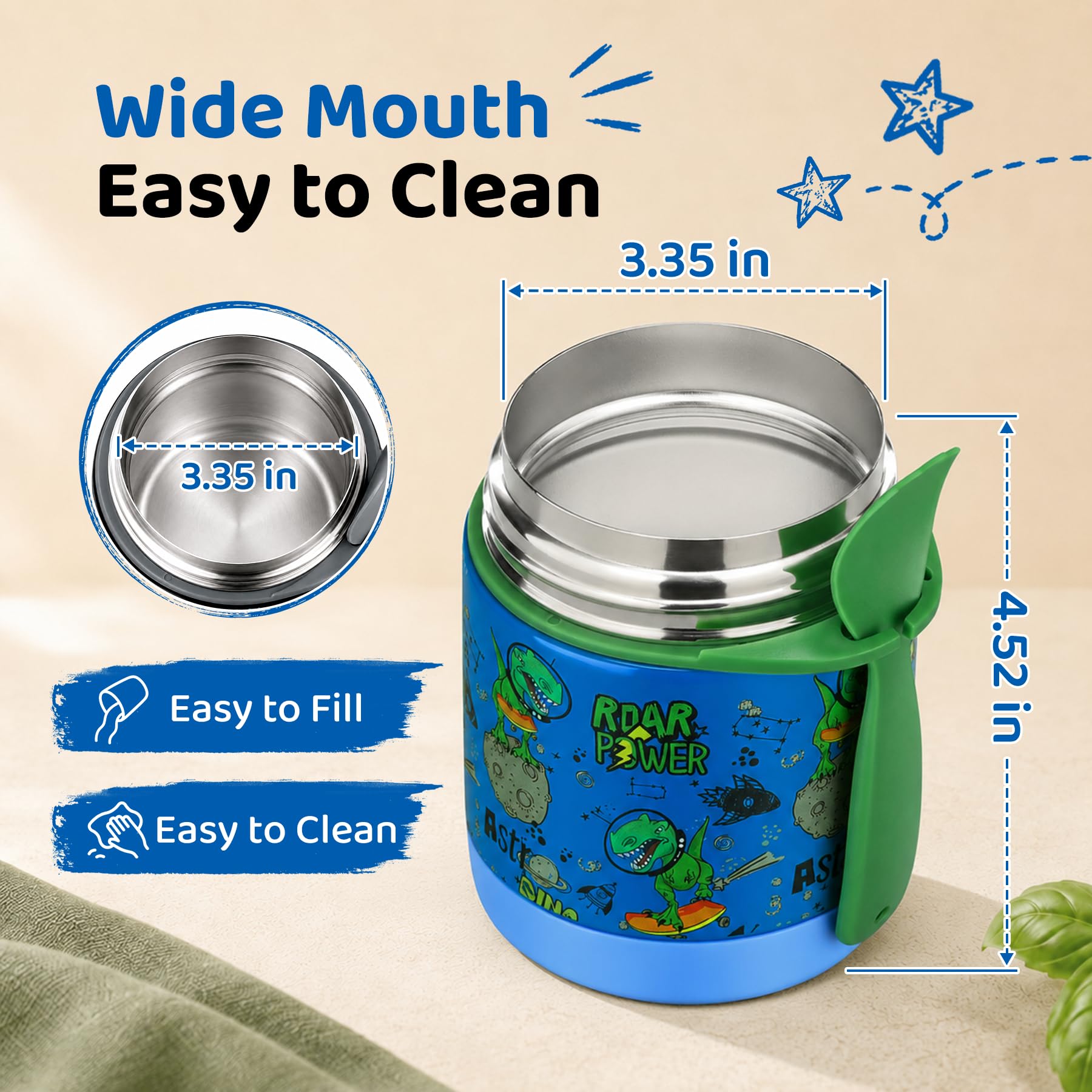 thermo hot and cold lunch container for kids
