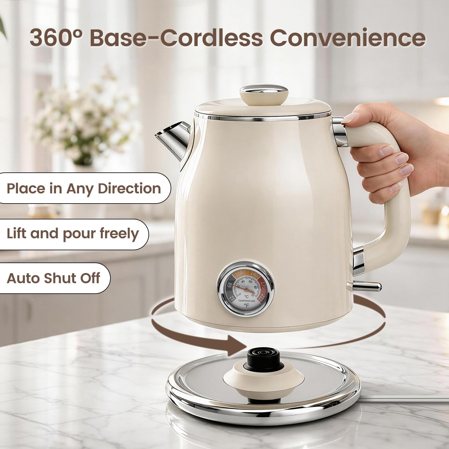 Double wall cool touch exterior feature on kettle