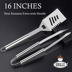 Thermometer included in 34-piece grill set