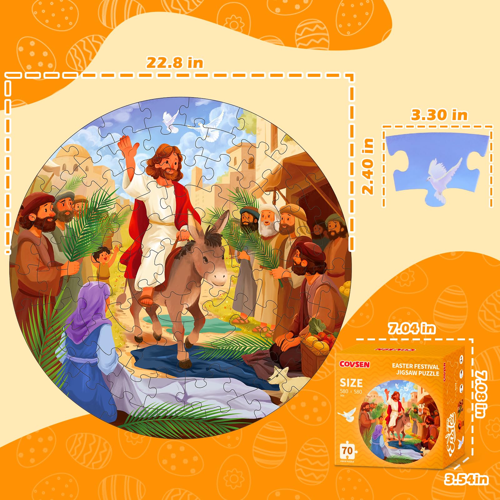 Thick cardboard puzzle with smooth edges matte coating