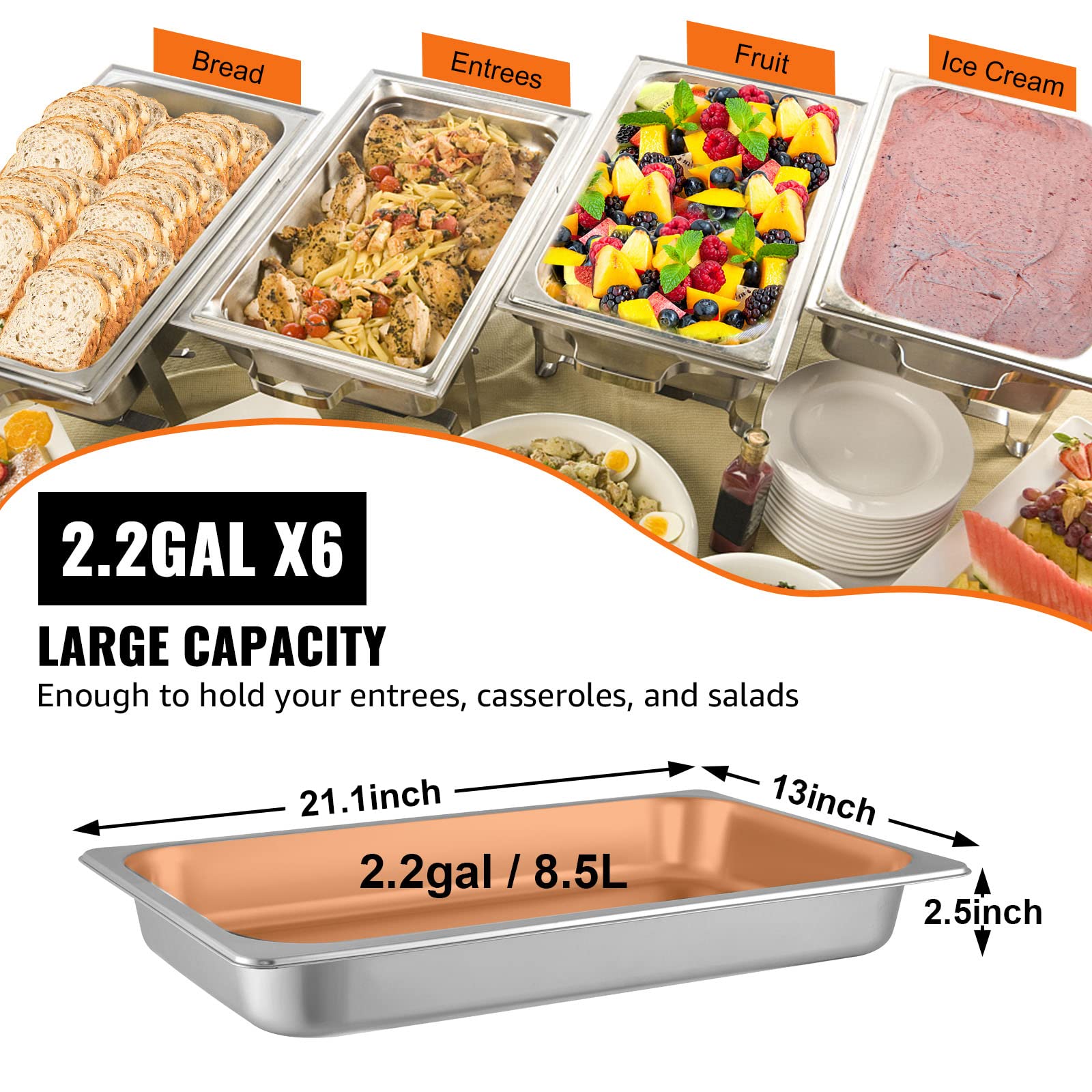 0.8 mm thick stainless steel hotel pan construction