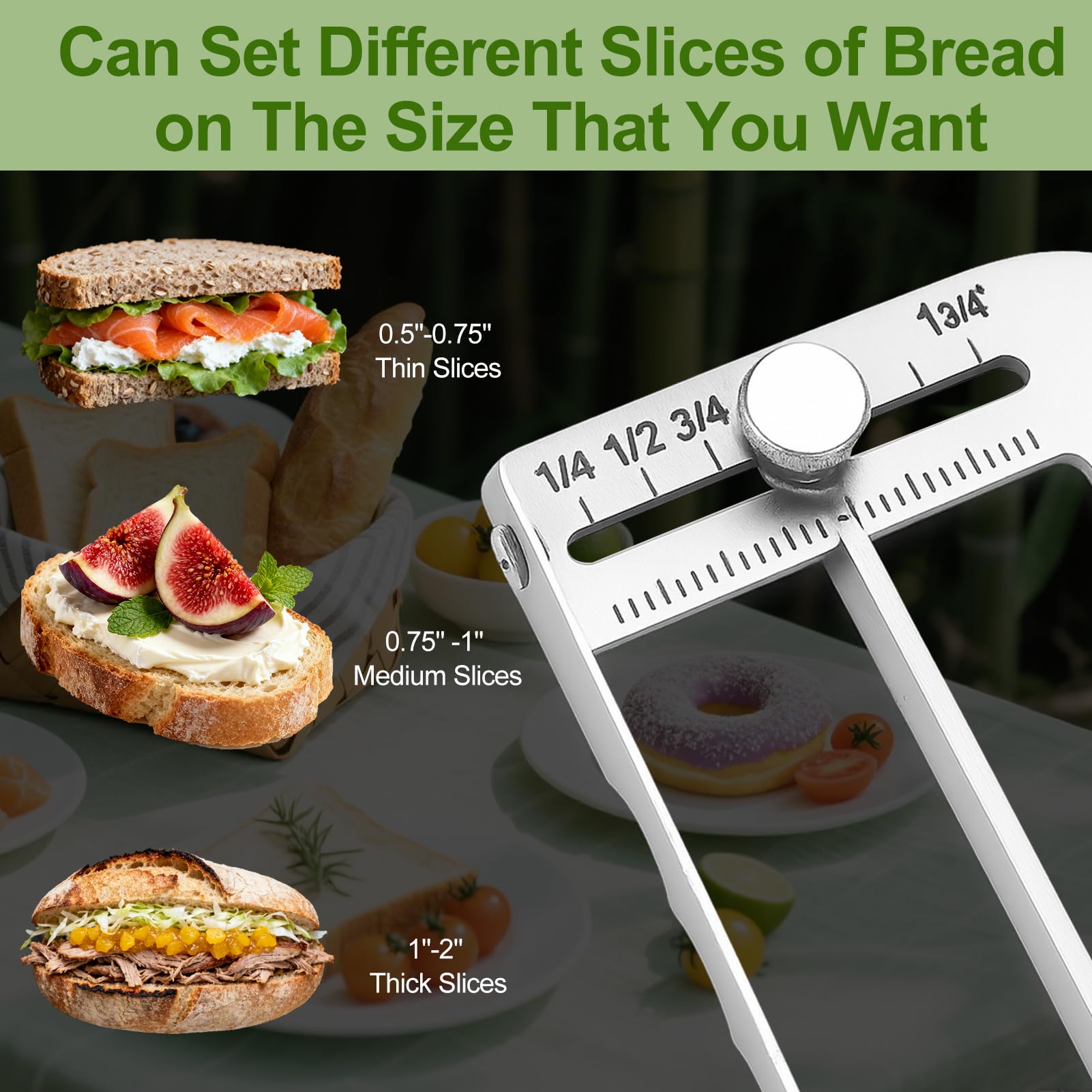 Bread bow cutter for baguettes and bagels