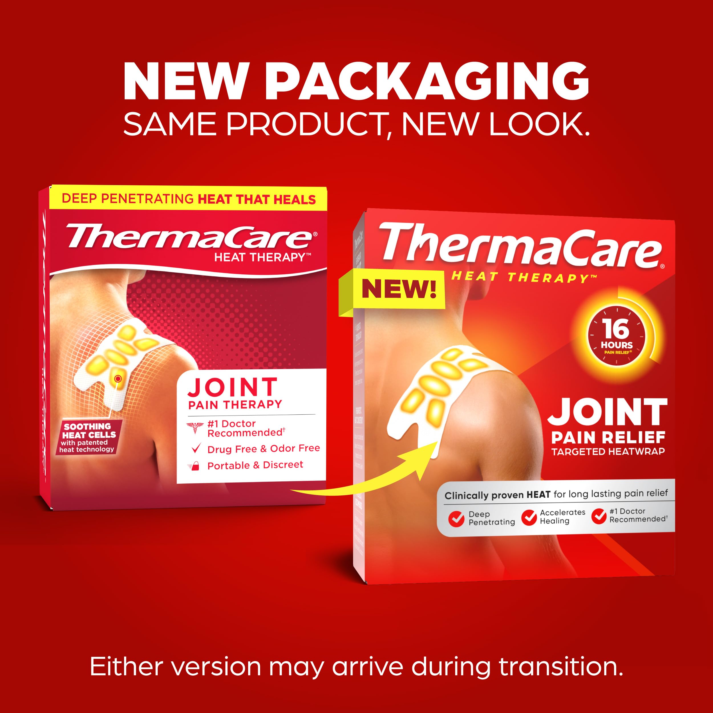 Thin lightweight ThermaCare heat patches