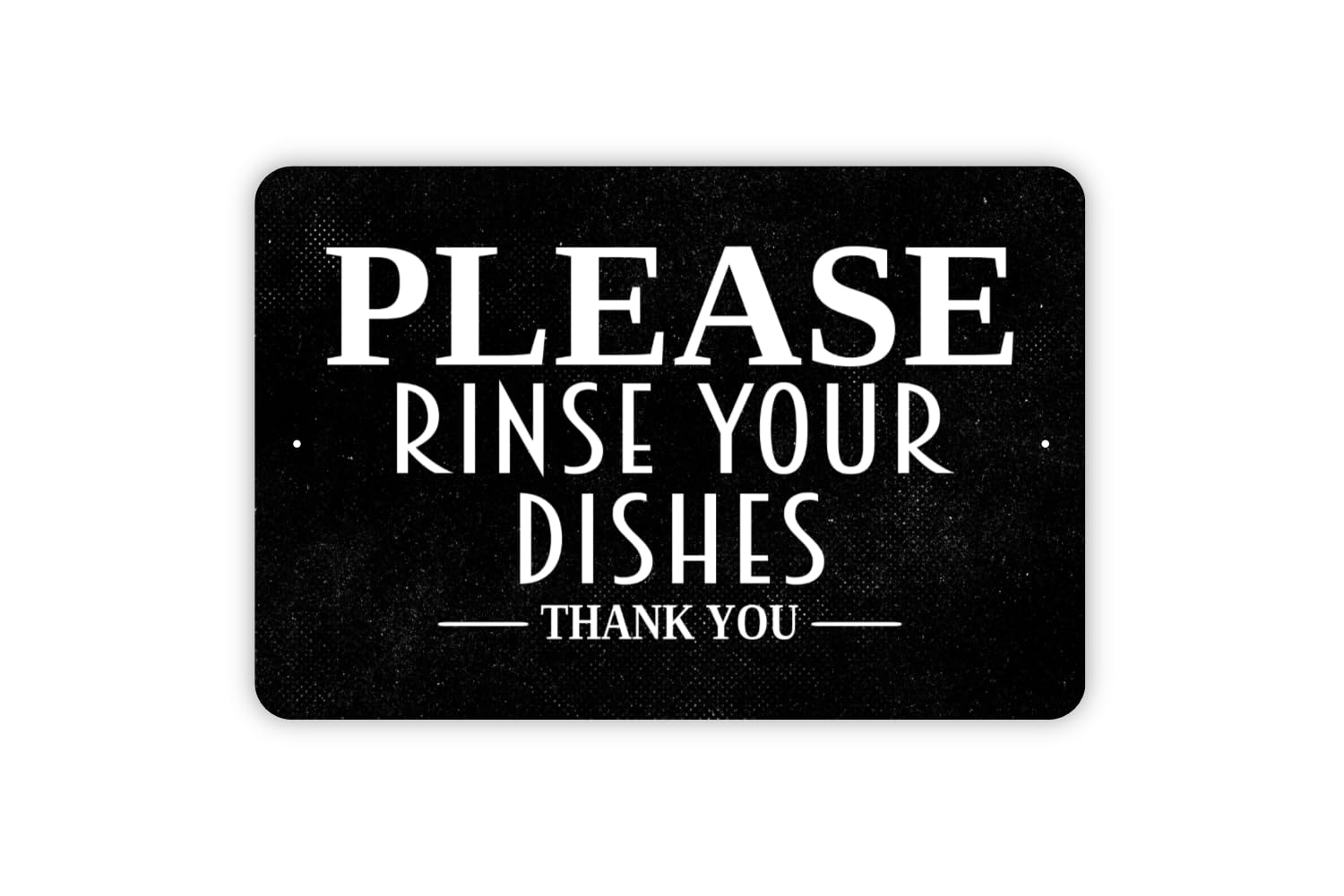 Rounded corners metal tin sign detail