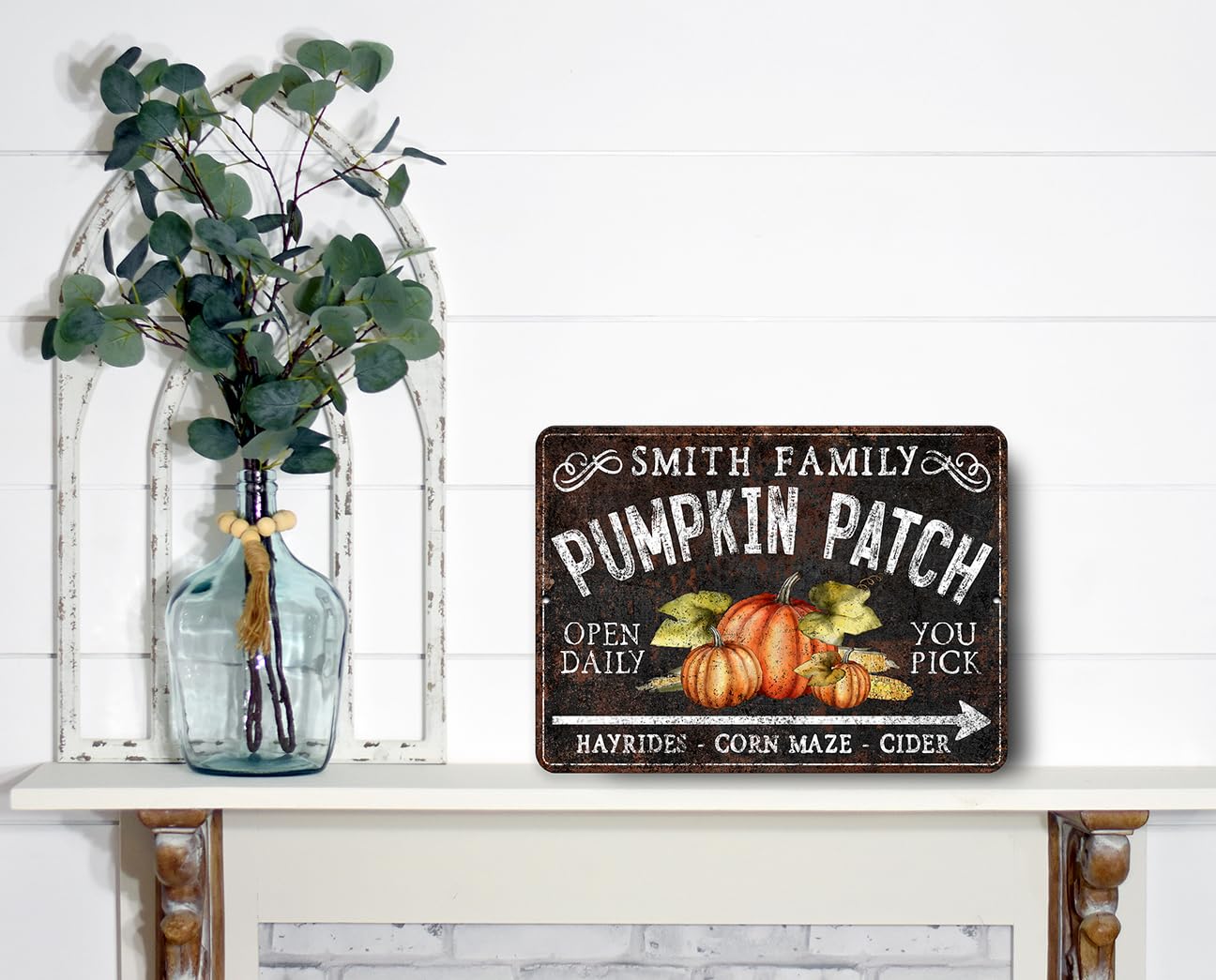 Thin lightweight metal sign easy to store