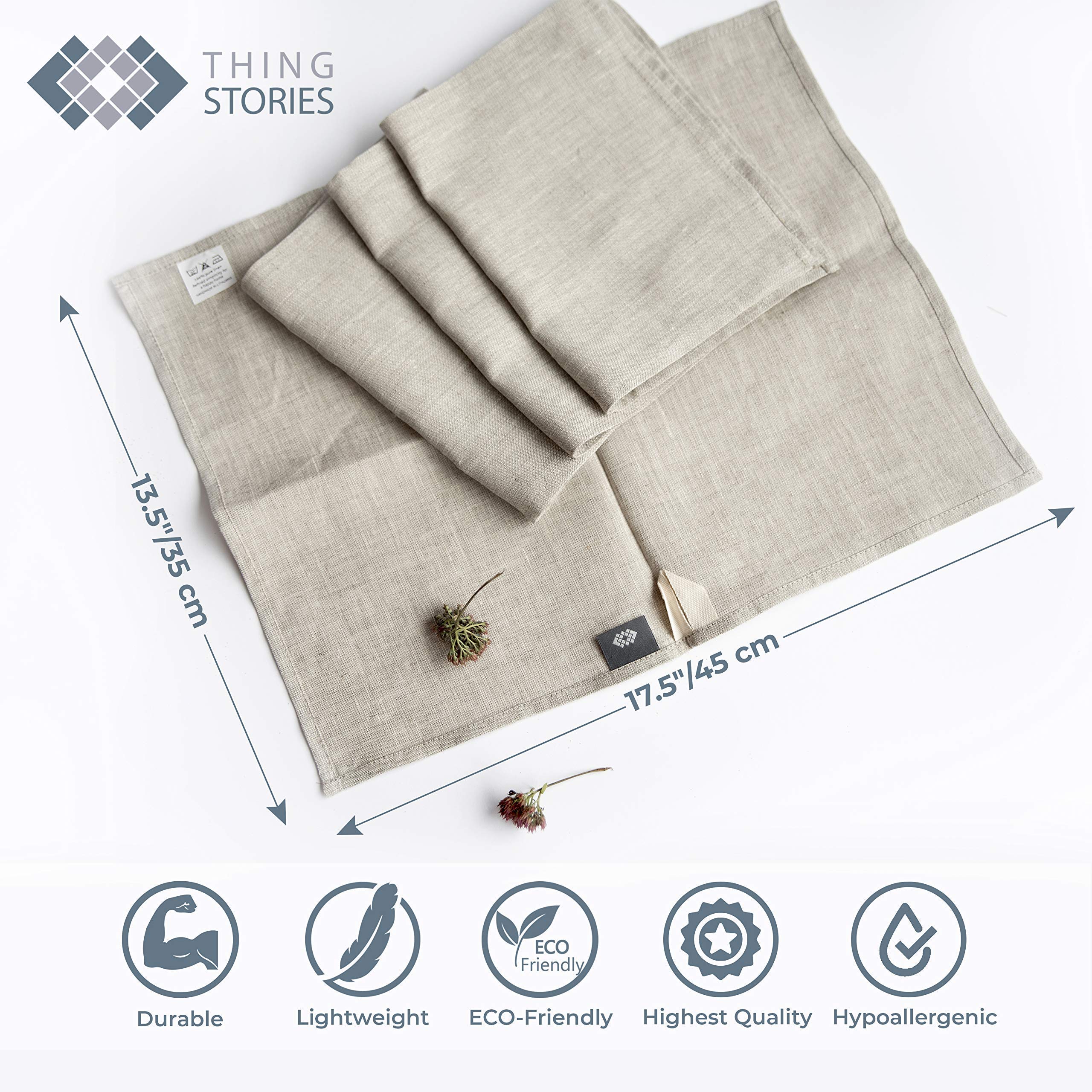 Absorbent linen towels for drying dishes by Thing Stories