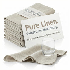 Thing Stories Pure Linen Flax Washcloths natural color