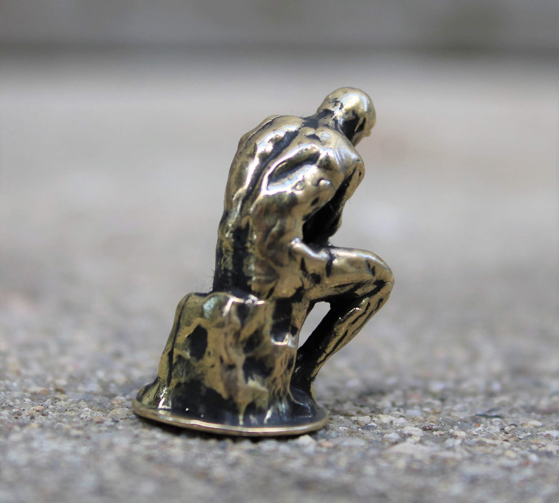 Thinker brass sculpture decorative figurine on mantel