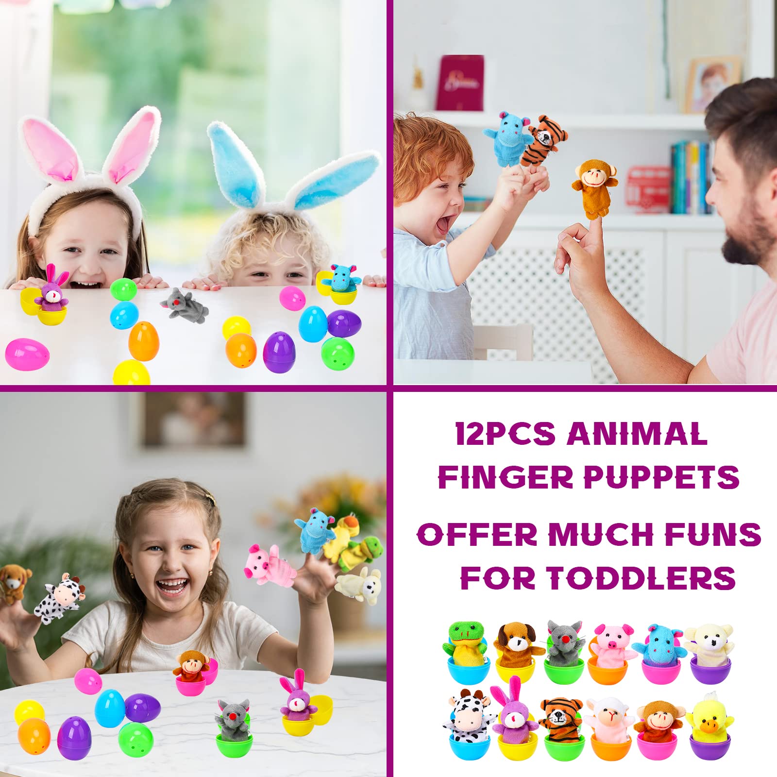 Durable ThinkMax plastic Easter eggs for kids
