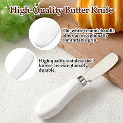 Two piece butter spreader knives for jam and cheese