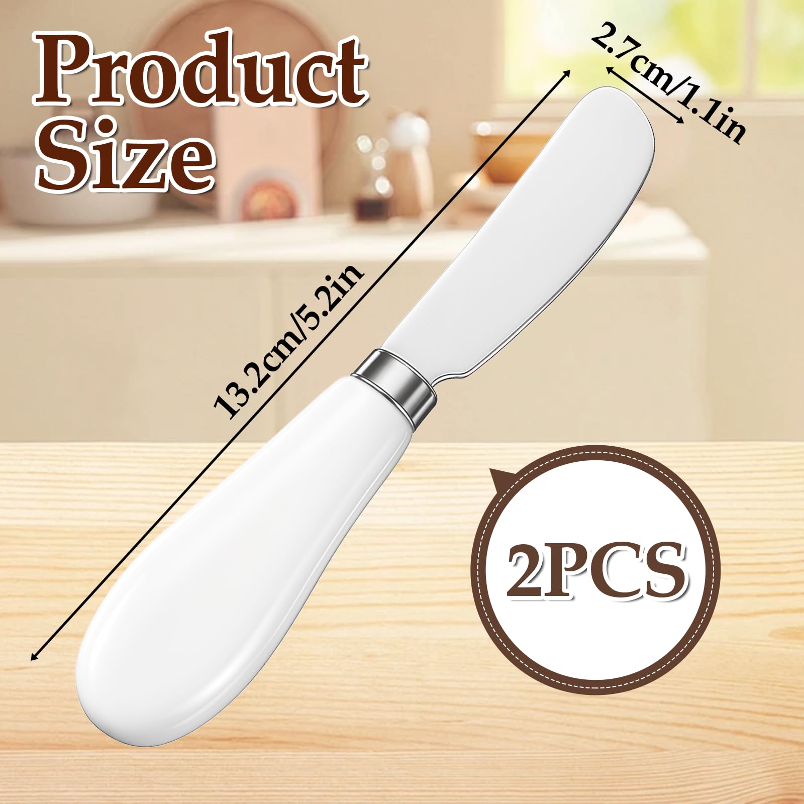 Stainless steel blade on Thinp spreader knife