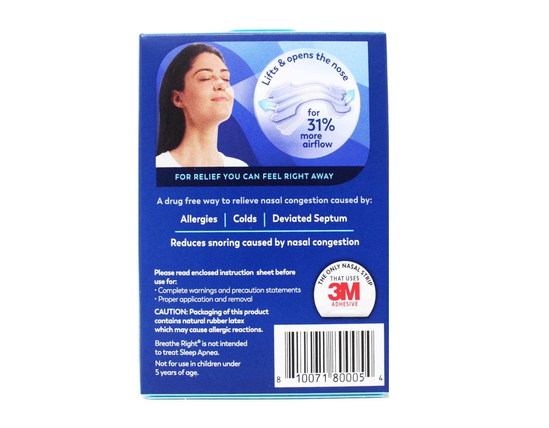 Clear nasal strips designed for sensitive skin