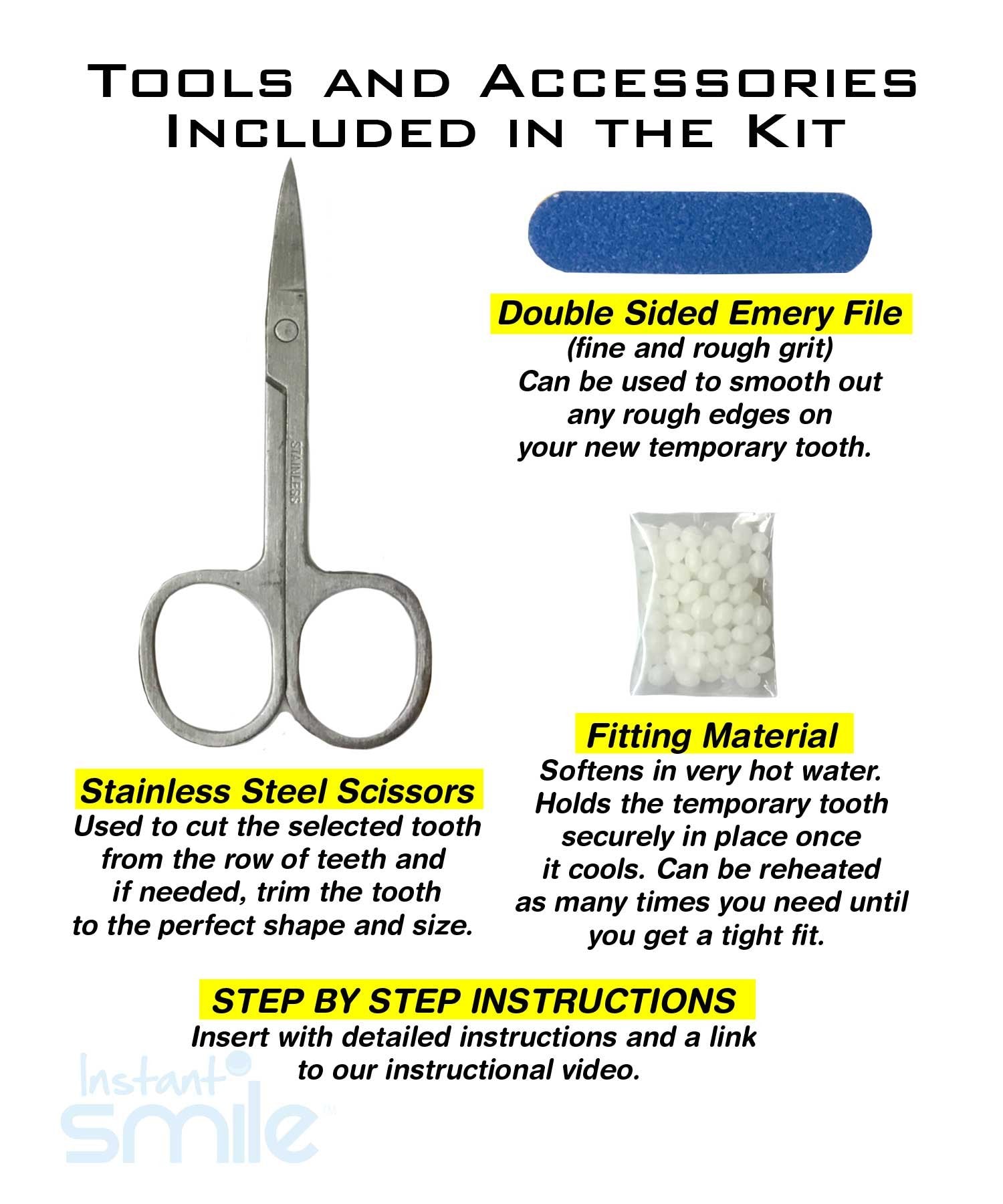 30 individual teeth to choose from in the kit