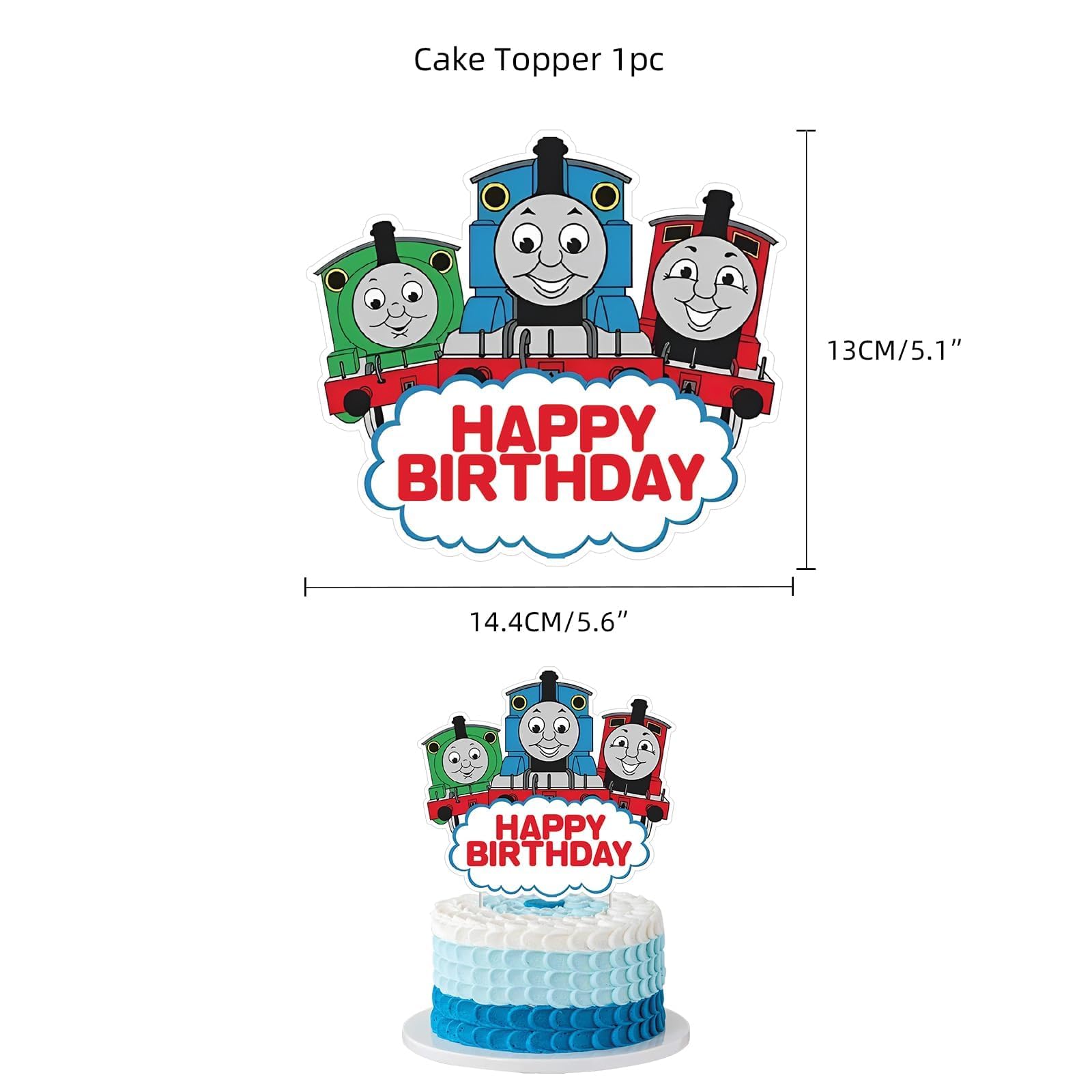 Big cake topper for Thomas Train birthday celebration