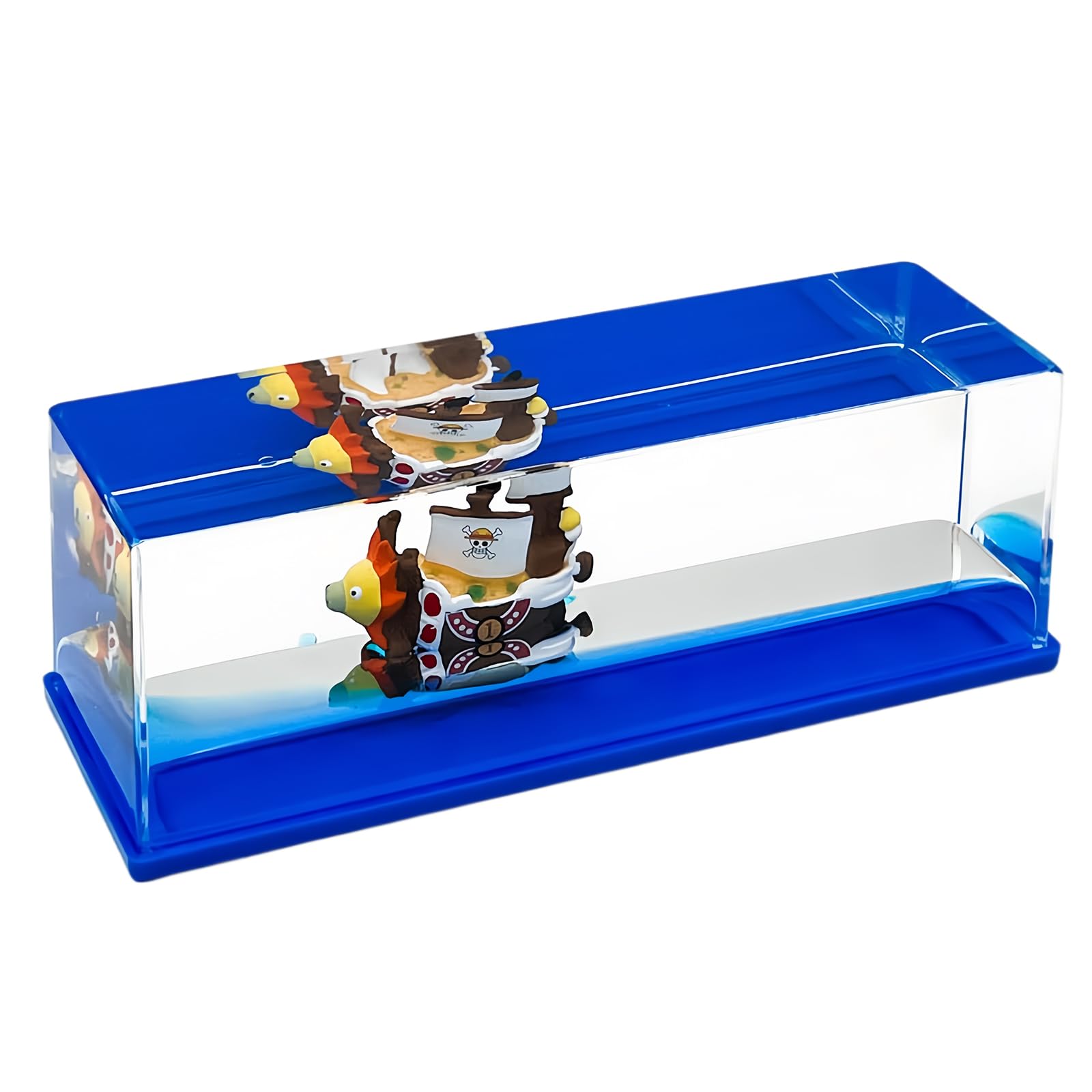 Thousand Sunny-a pirate ship fluid drift bottle on a desk
