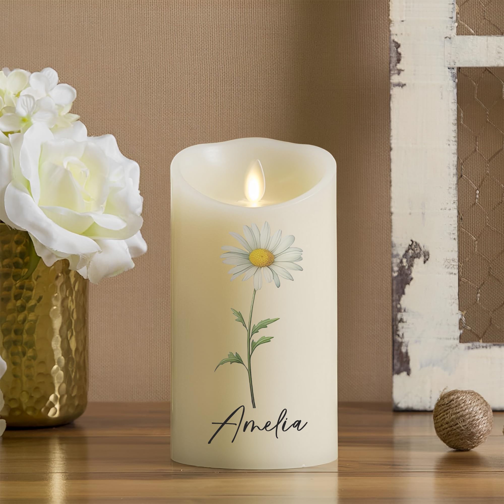 Battery powered candle requires 3 AAA batteries not included