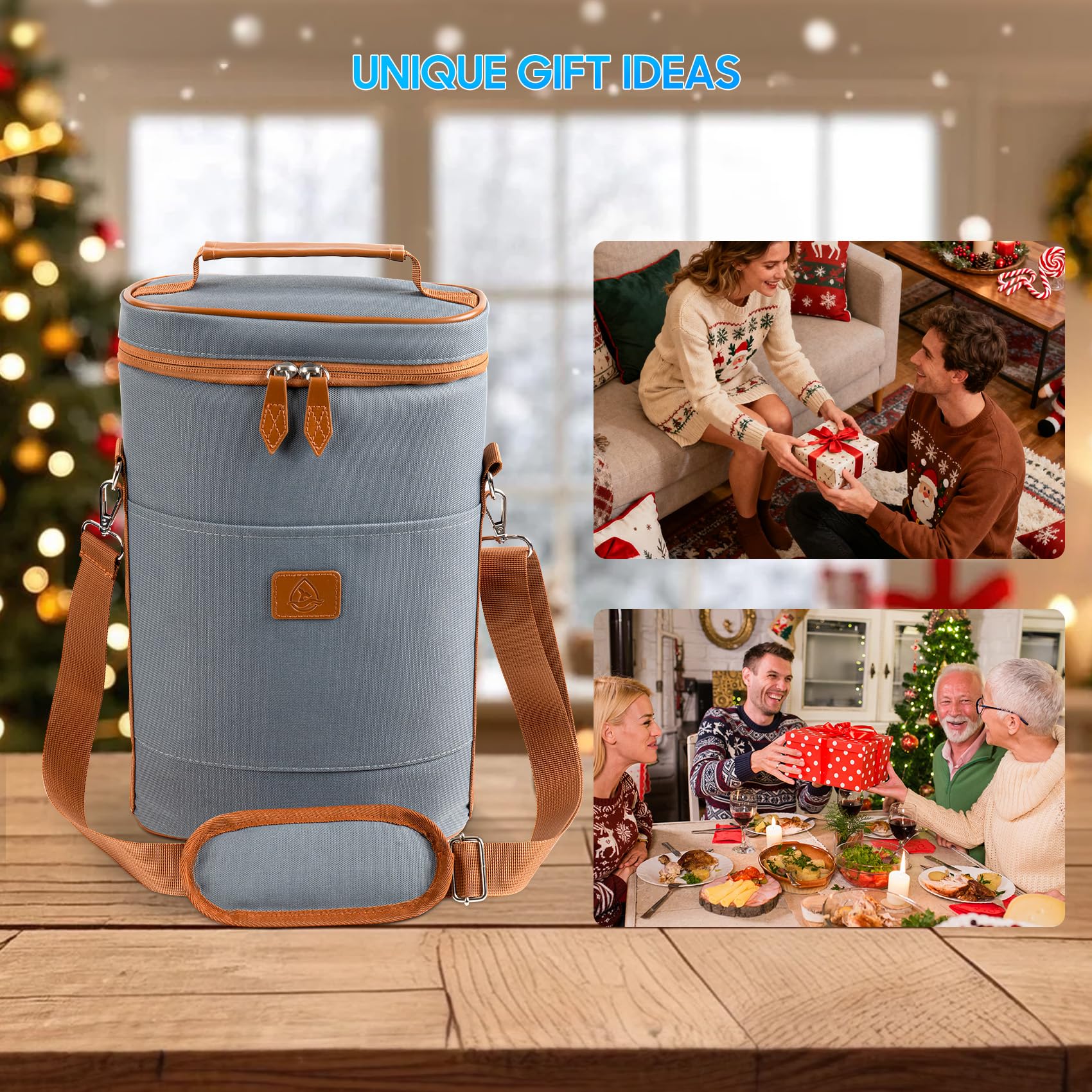 Gift-ready wine bag tote for picnics and outdoor gatherings