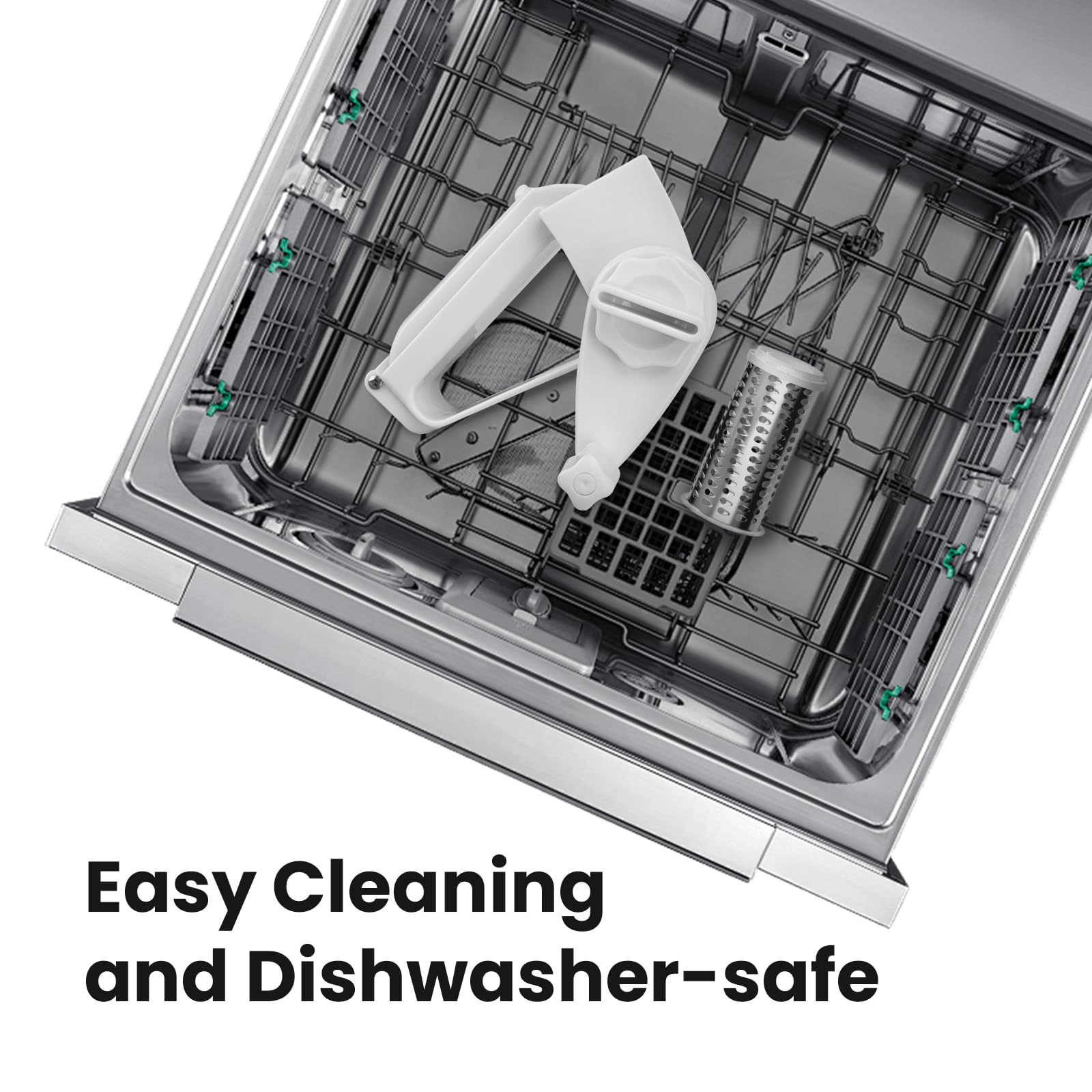 Three detachable parts for easy cleaning grater