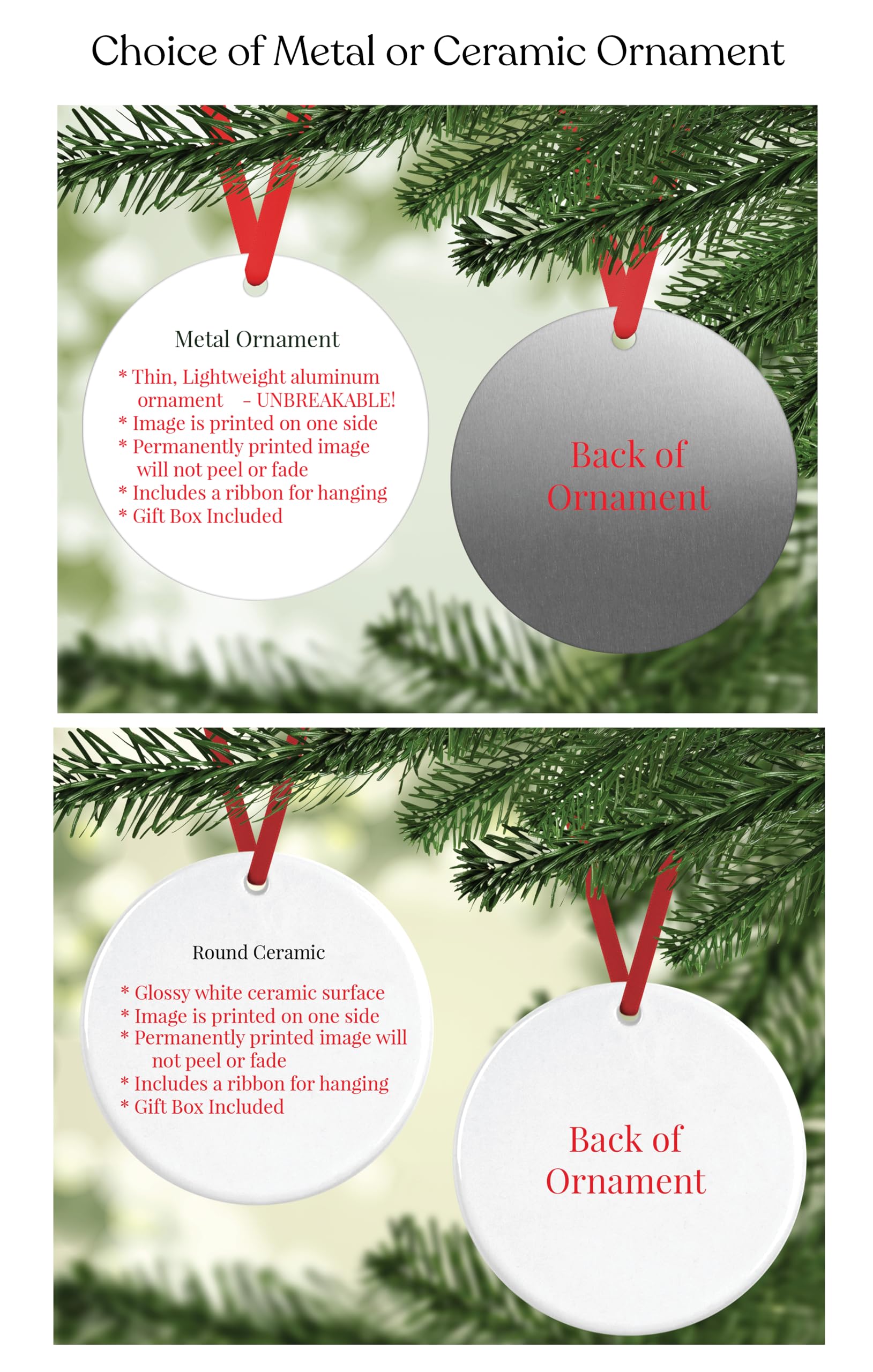 Family and pets customization ornament