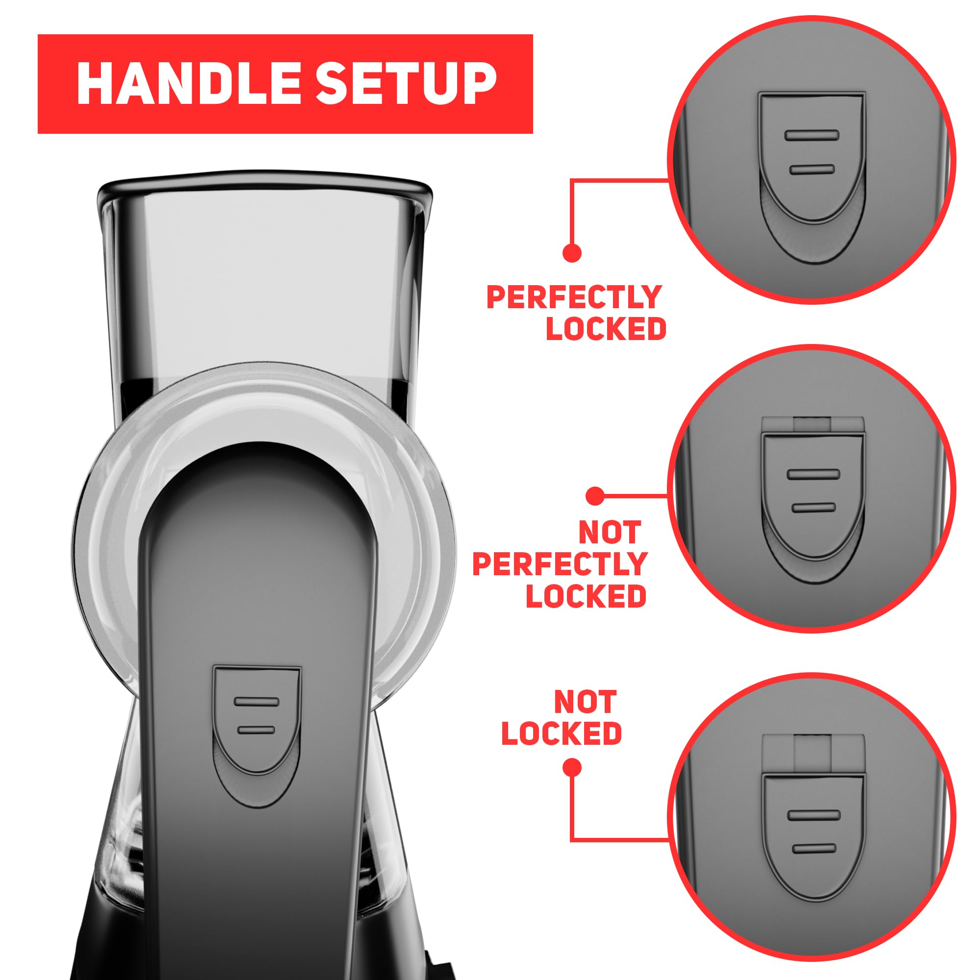 Three interchangeable drums for Fine Coarse Slicing