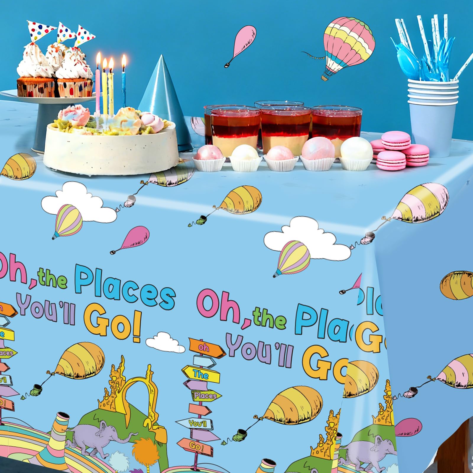 Oh The Places You'll Go decorations theme for birthday and graduation