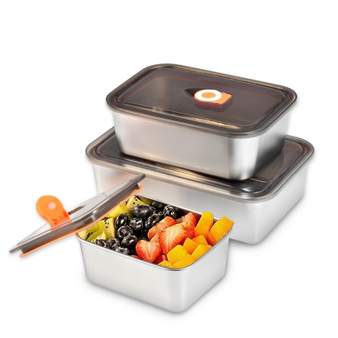 Three-piece lunch box set in 3-pack