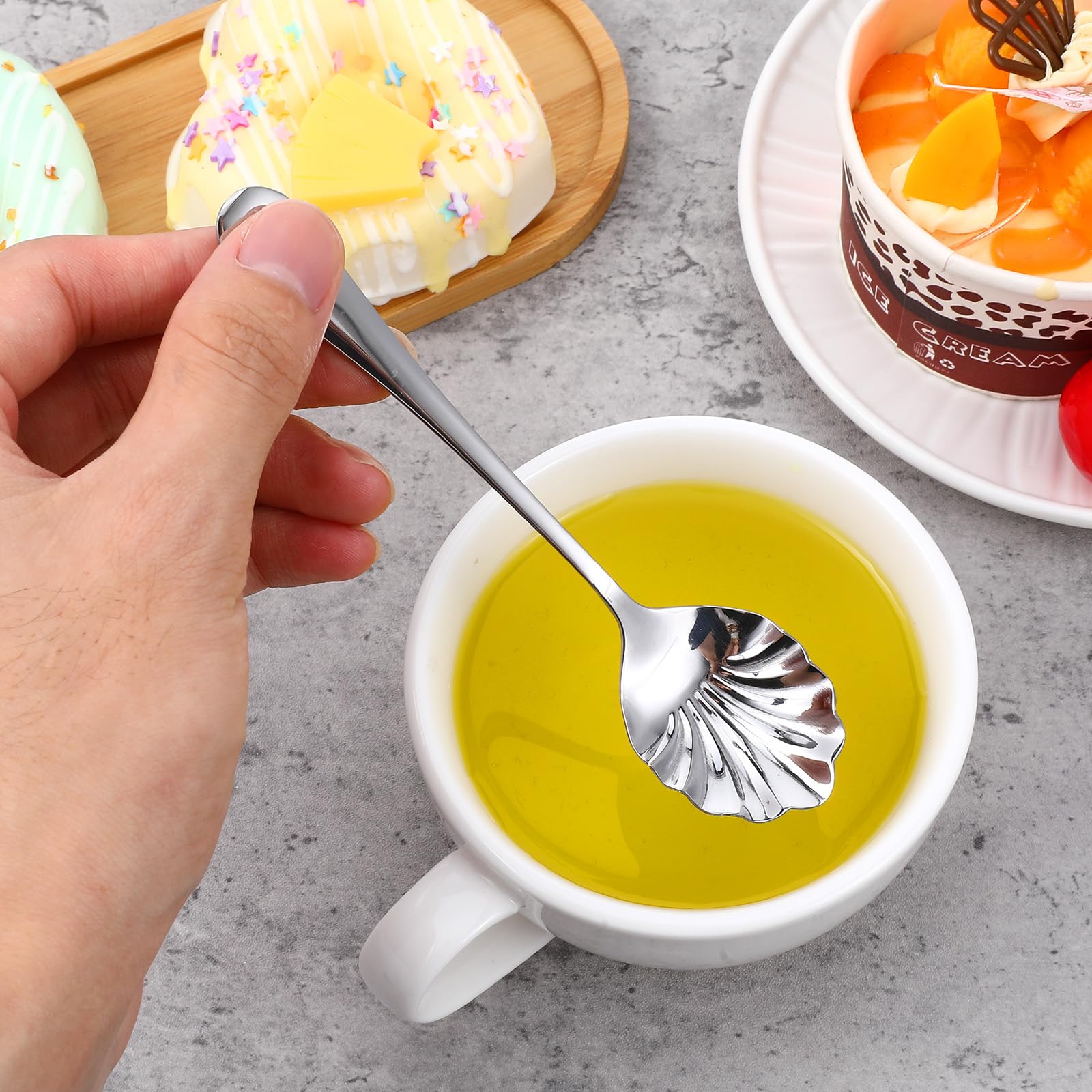 three piece spoon set for desserts and beverages