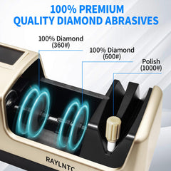 Three-speed electric sharpener with Low Medium High speeds