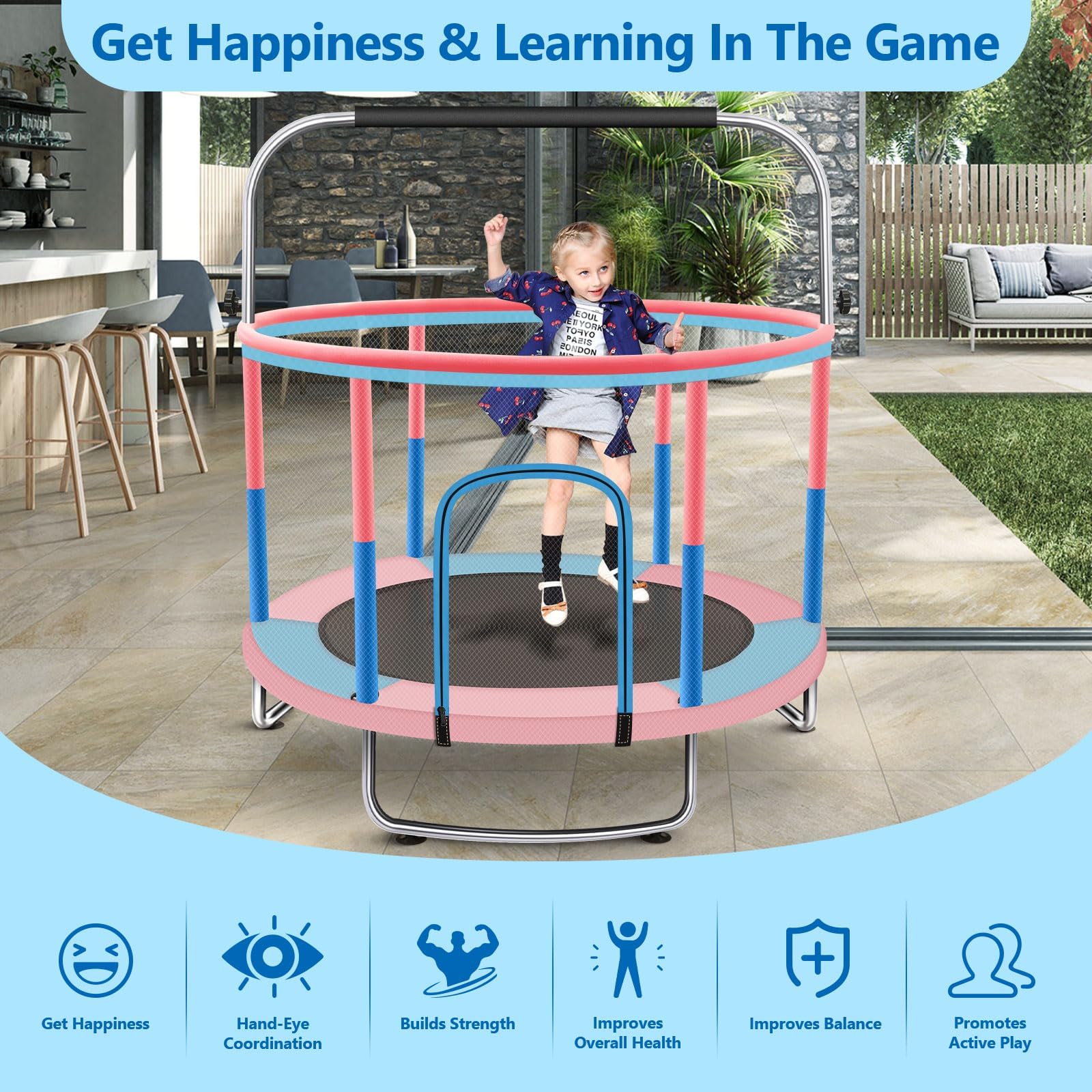 three U-shaped legs with suction cups for stability