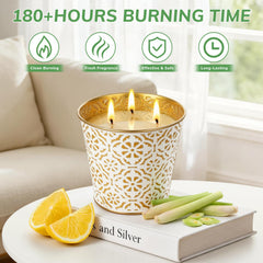 Outdoor citronella candle suitable for patio garden and camping