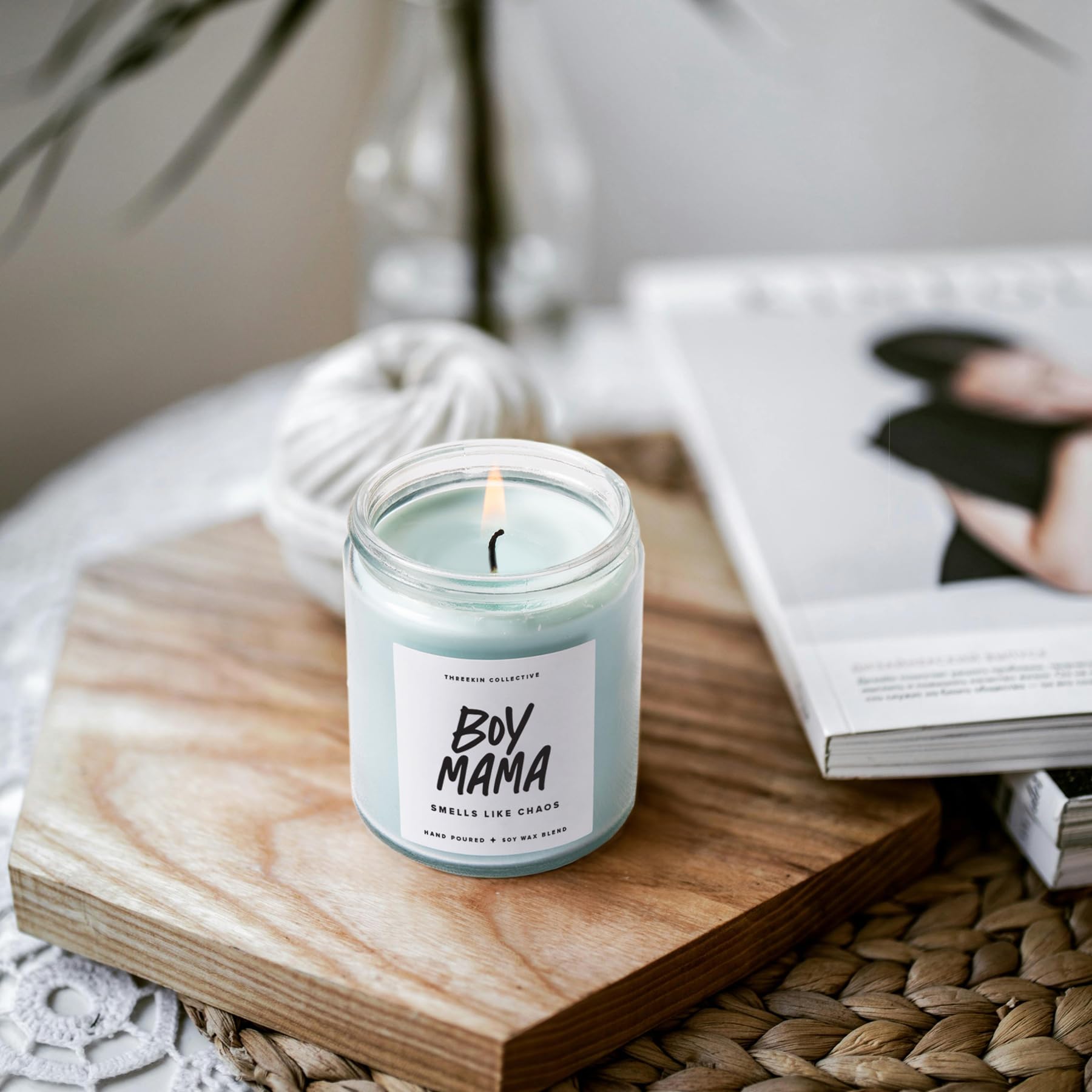 ThreeKin family team crafted candle USA