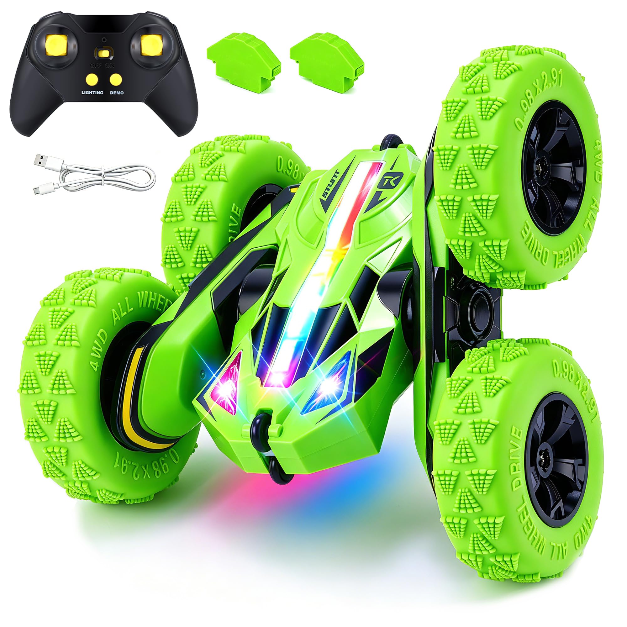 Threeking remote control car with flip stunt design