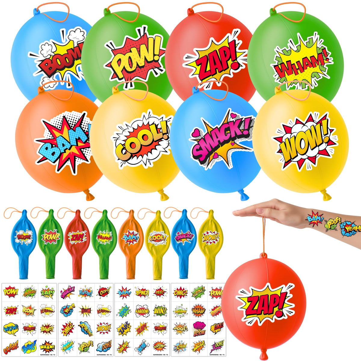 ThuanXuanLoc 72 Pcs Hero Party Favors kit branding and contents