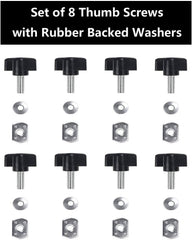 Thumb screws with washers and nut plates for Jeep Wrangler hard top