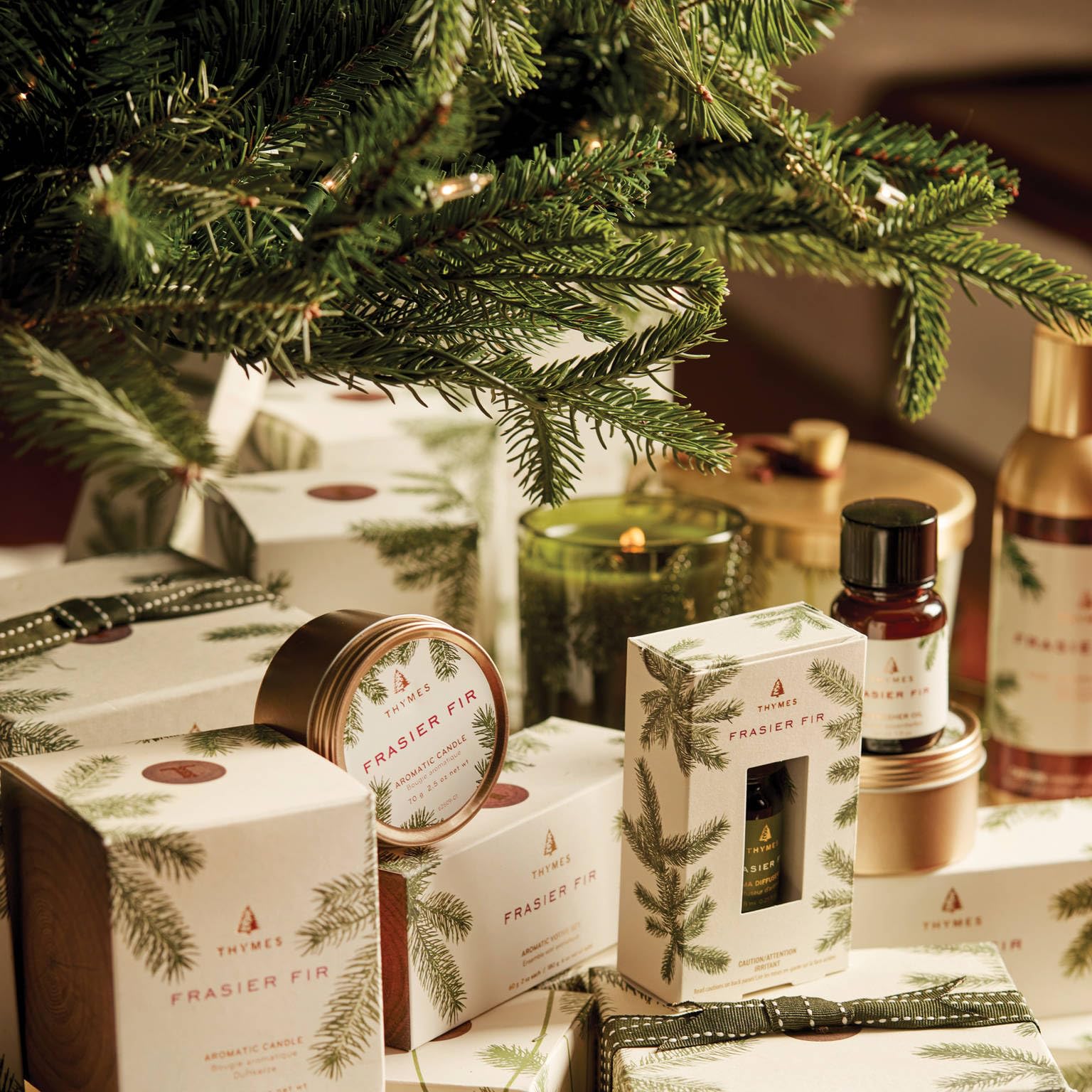 votive candle set packaging label thymes