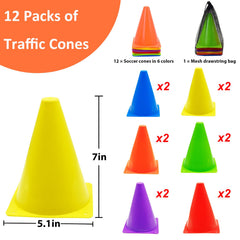 12x7 inch cones included in the set