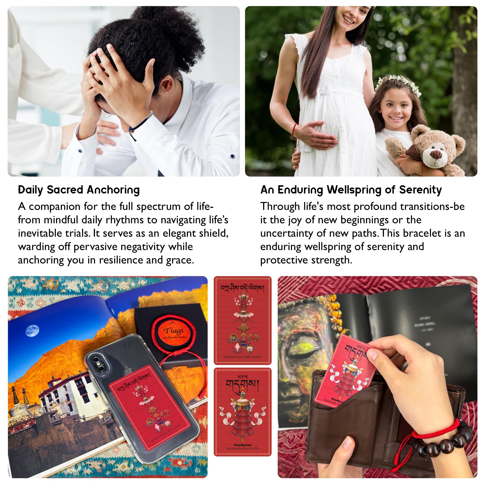 tibetan buddhism inspired artifacts with mantras and symbols