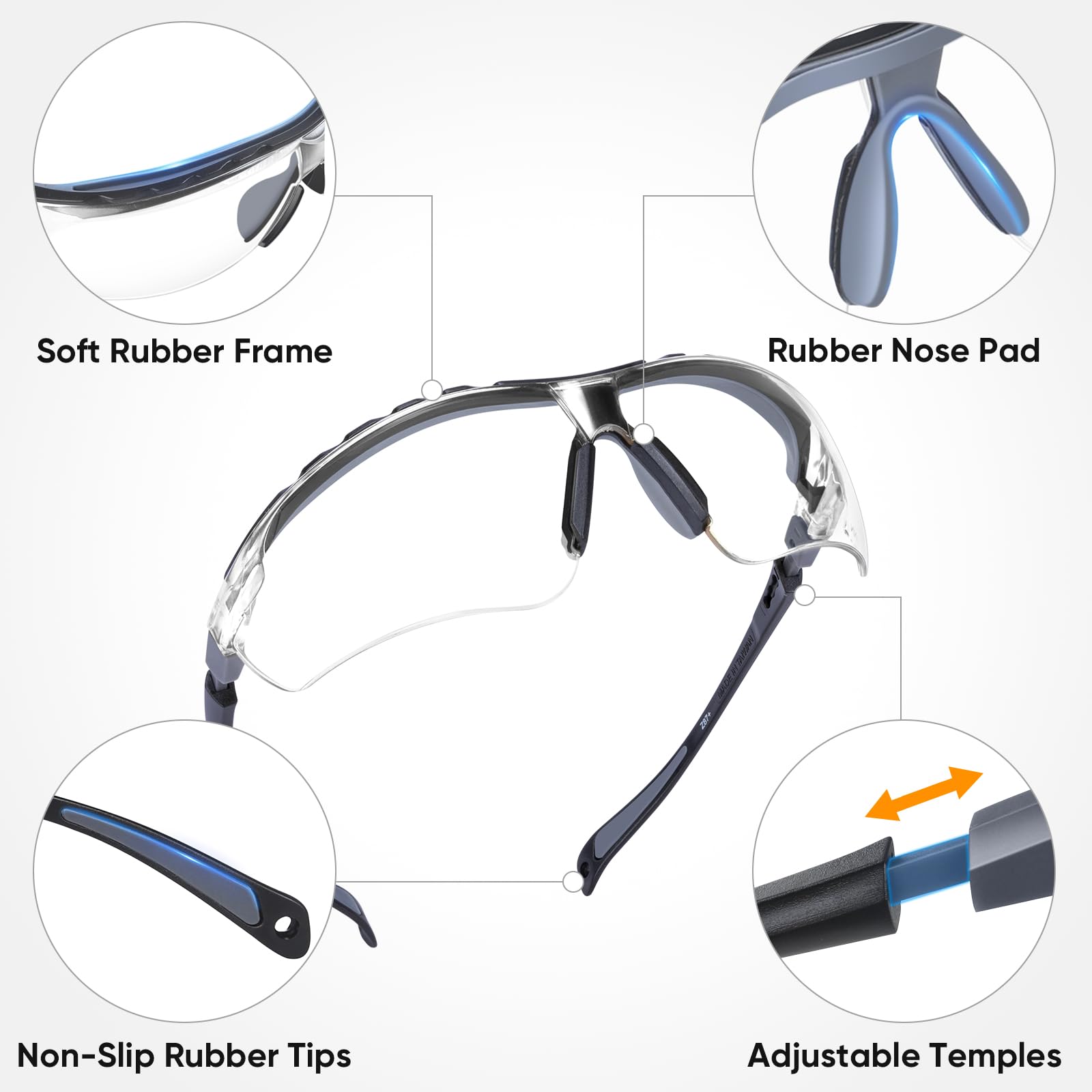 ANSI Z87.1 eye protection by TICONN safety glasses