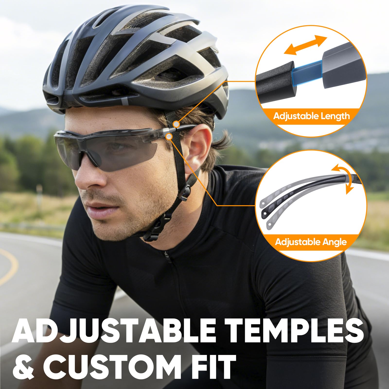 TICONN gray lens anti-fog safety glasses option